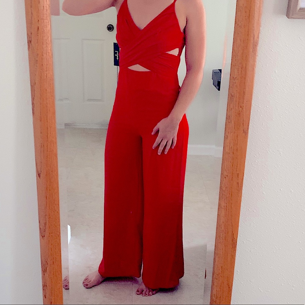 🔥 Red Lulu’s Jumpsuit